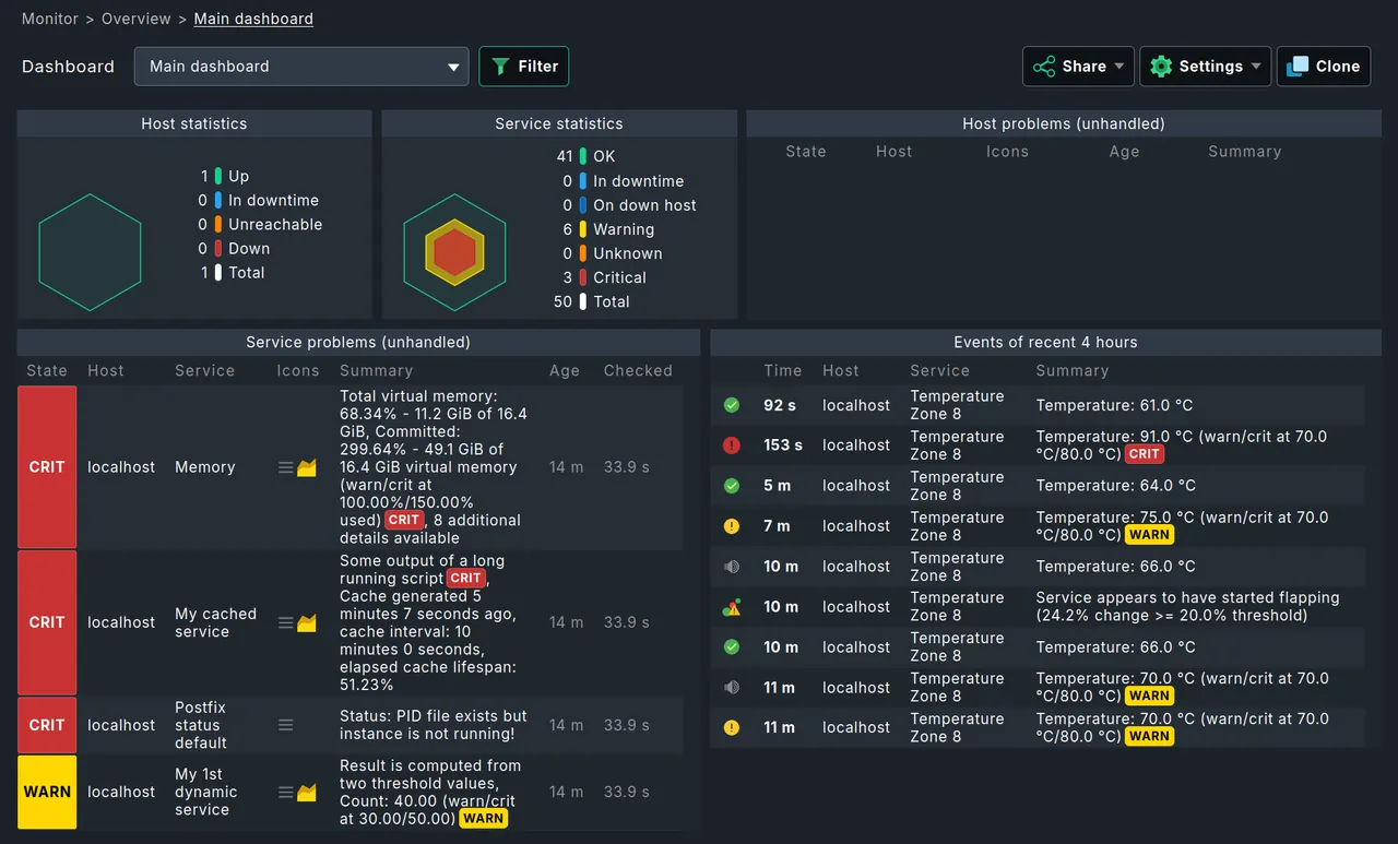 Checkmk web interface